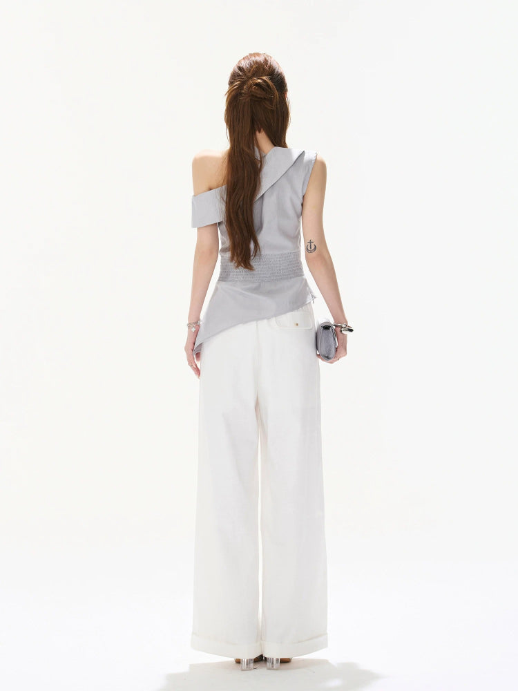 Asymmetric Halter Top