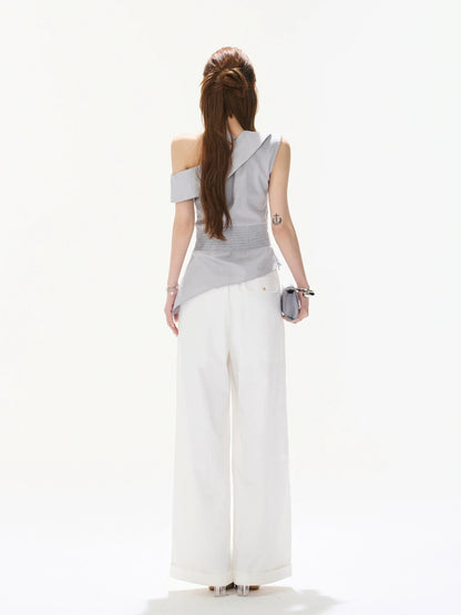 Asymmetric Halter Top