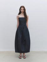 Pleated Tie Cami Dress