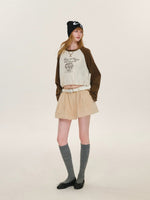 Vintage Contrast Raglan Top
