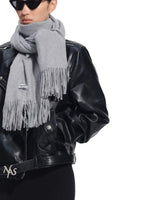 Classic Wool Blend Tassel Scarf