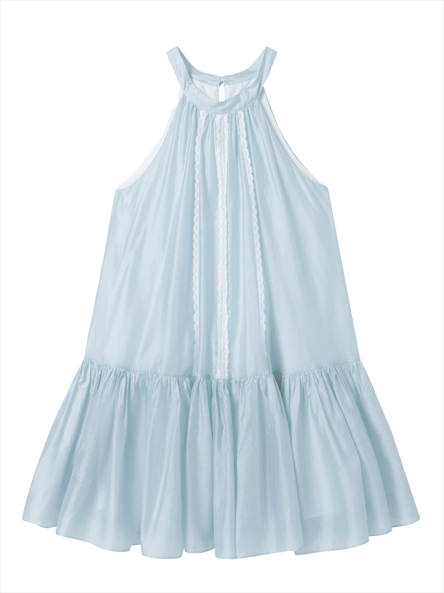 Halter Neck Tencel Lace Beach Dress