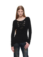 Lace Cowl Neck Knit Dress