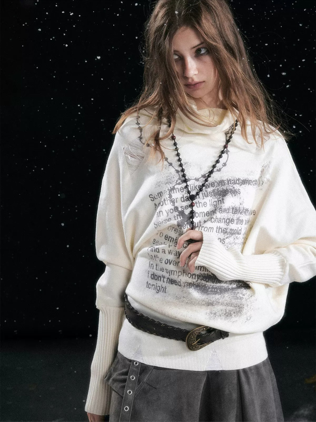 Asymmetric Chain Sweater