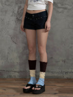 Stud Denim Shorts