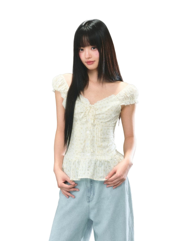 Floral Puff Sleeve Blouse