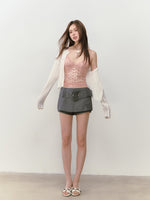 Irregular Tie-Dye Polka Dot Lace Vest
