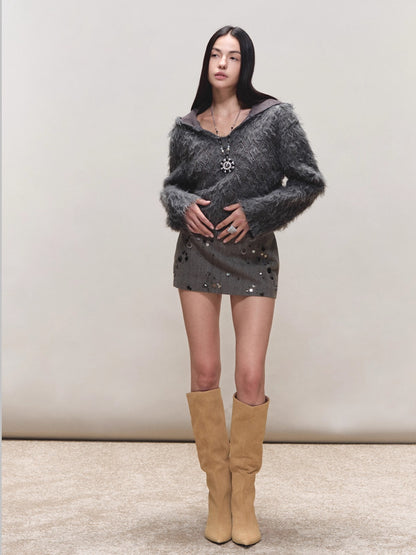 Sequin Low-Rise Bodycon Mini Skirt