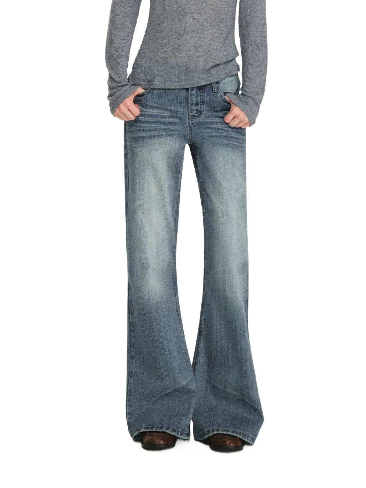 Vintage Washed Low Rise Jeans