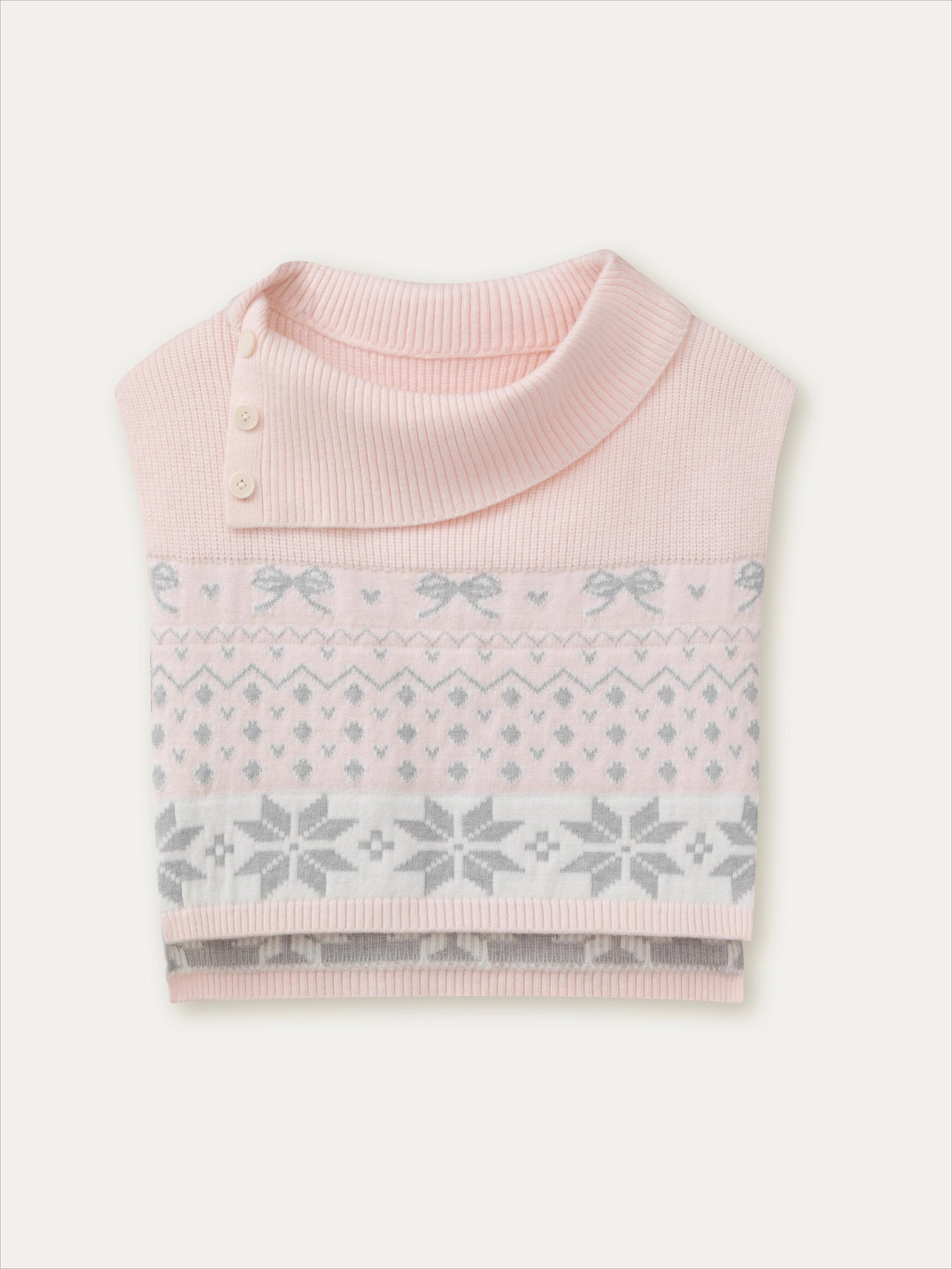 Double-Breasted Fur-Collar Coat Set