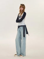 Washed Wide Leg Jeans