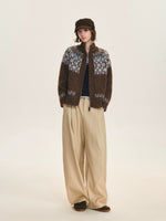 Minimalist Pleated Wide Leg Trousers