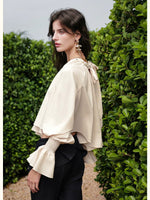 Rope Detail Flared Sleeve Blouse