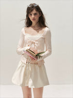 Lace Layered Tie Top