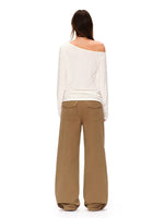 Asymmetrical Draped Lyocell Tee