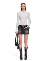 Ribbed Wool Hooded Knit Top