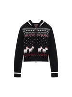 Merino Horse Knit Hoodie