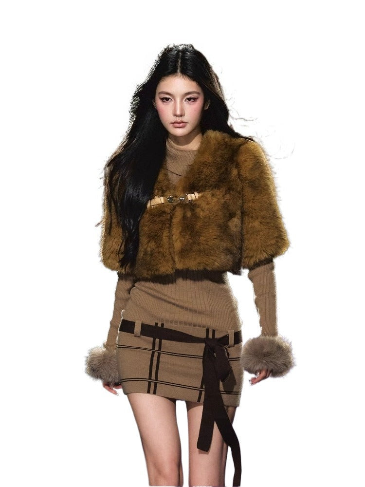Faux-Fur Cape Vest
