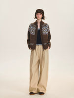 Minimalist Pleated Wide Leg Trousers
