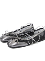 Sheepskin Microfiber Mesh Strap Mary Jane Flats