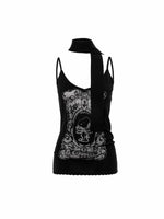 Burnout Lace V-neck Cami Top