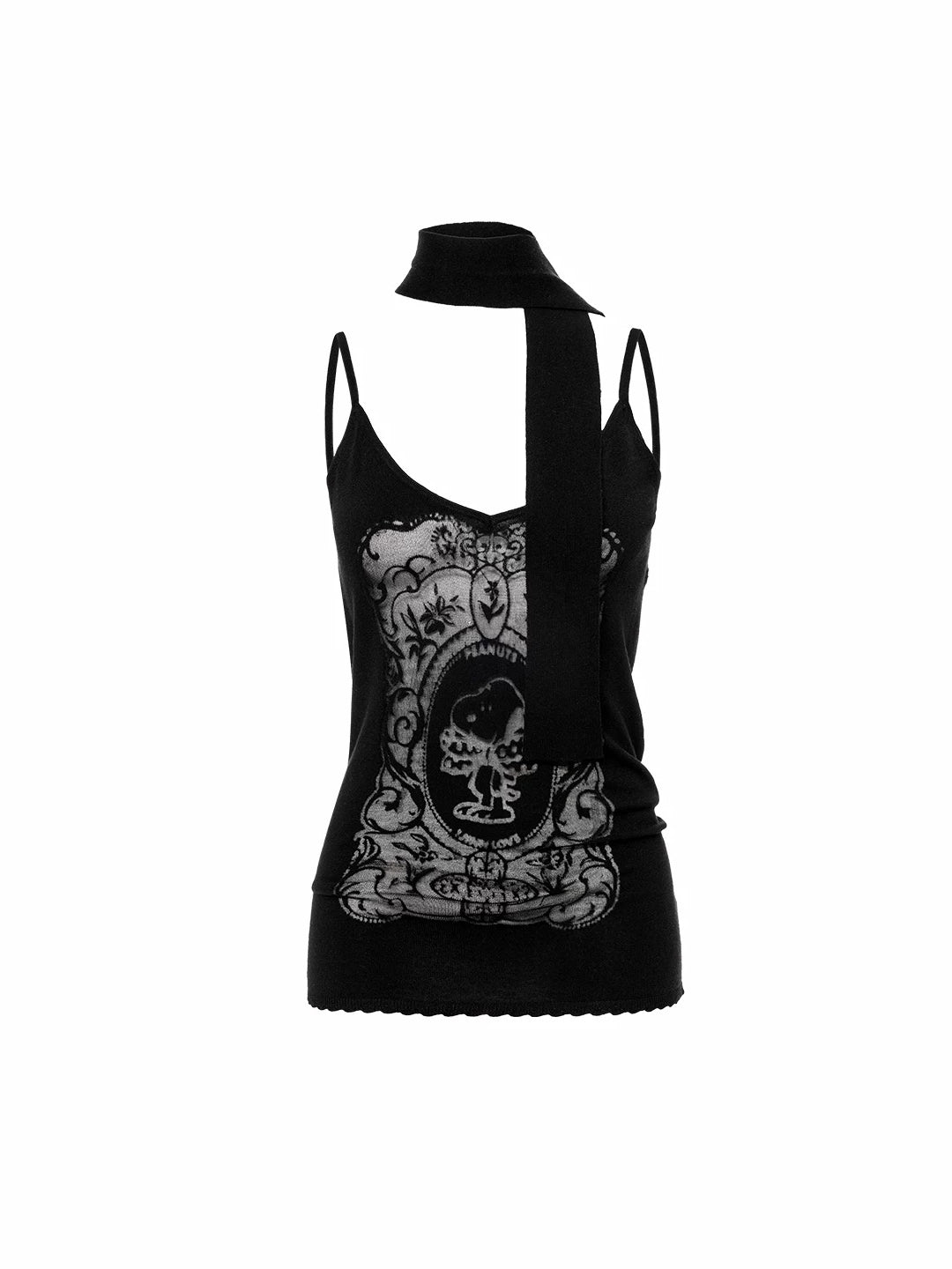 Burnout Lace V-neck Cami Top