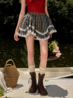 Lace Hem Mini Skirt