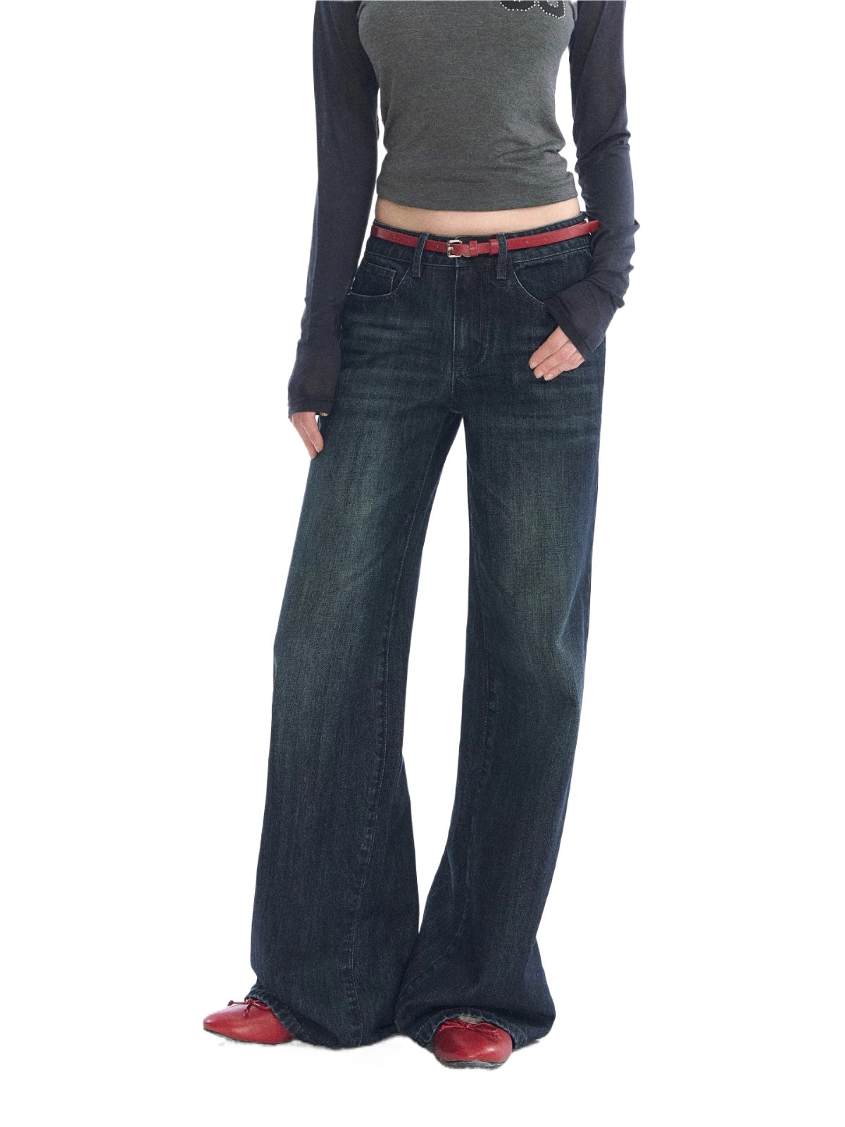 Low Rise Straight Jeans