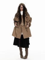 Textured Hooded Utility Jacket