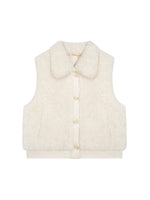 Faux Fur Knit Trim Vest