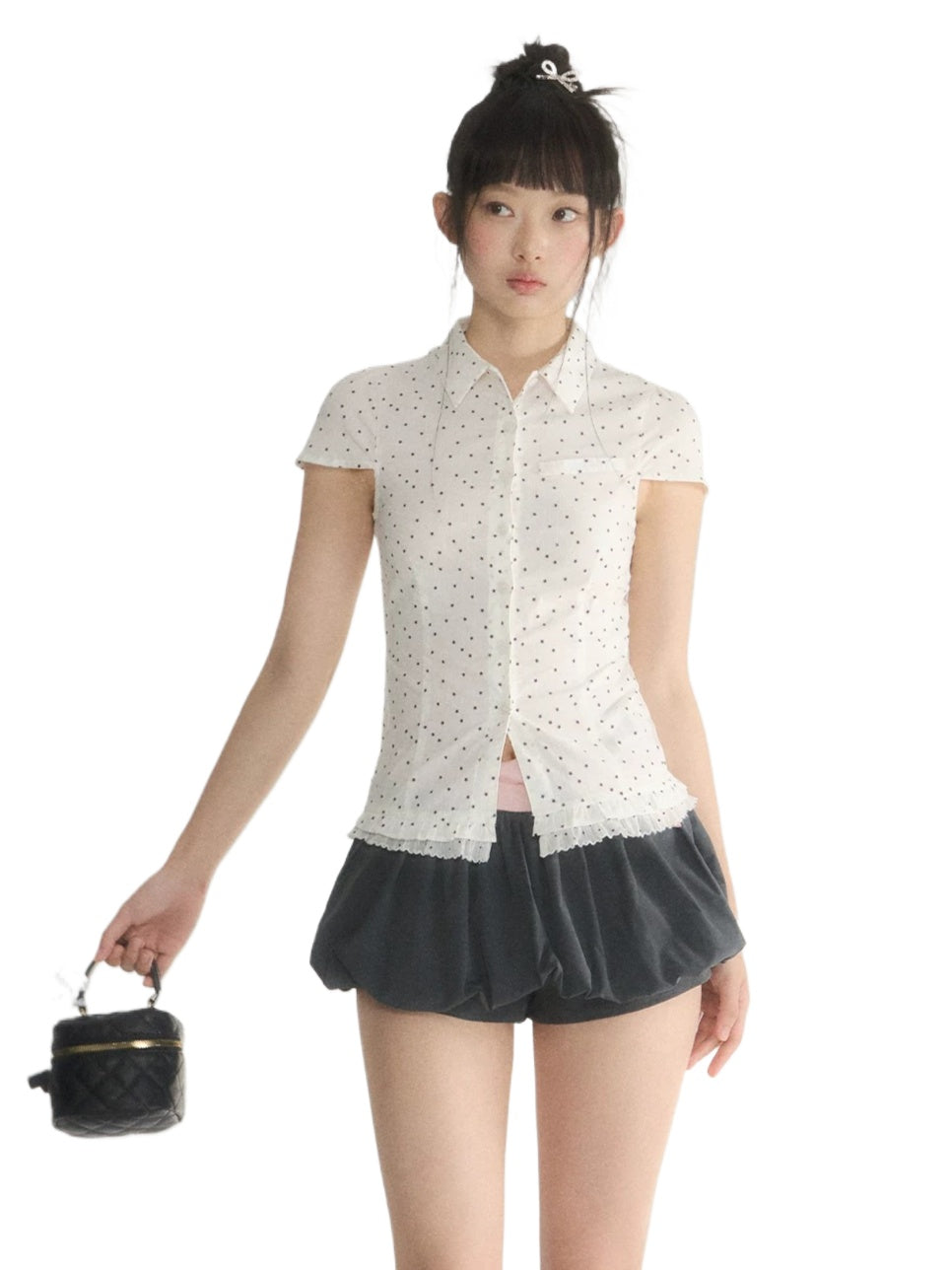 Star Print Lace Shirt