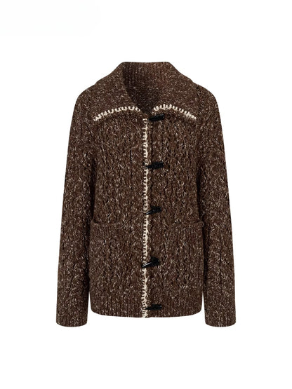 Heavywork Lapel Toggle Knit Cardigan