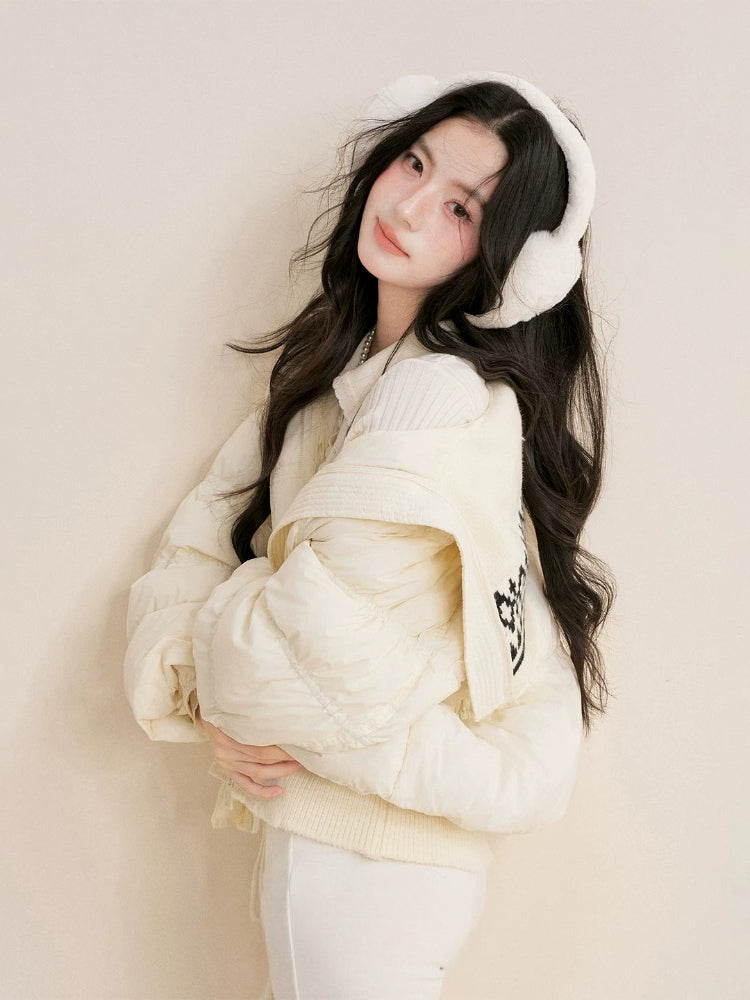 Jacquard Collar Down Jacket