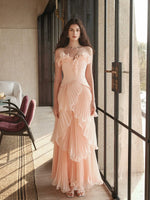 Venetian Pleated Maxi Dress