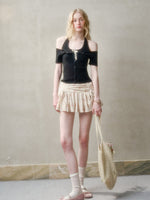 Summer-Colored One-Shoulder Cardigan