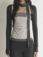 Lace Trim Bandeau & Shrug Set