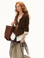 Textured Slim Henry Neck Cardigan