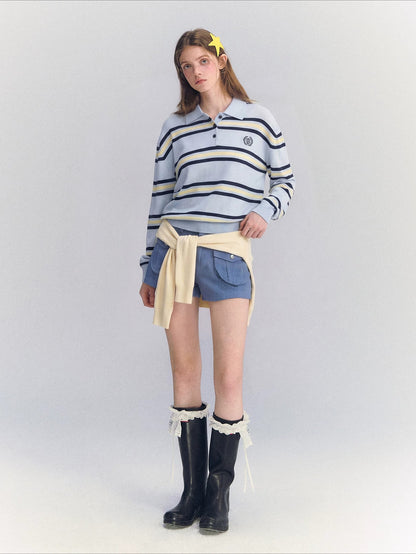 Blue Cargo Shorts