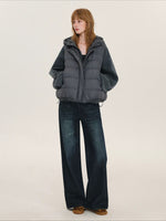 Hooded Fleece Down Vest Two-Piece Set