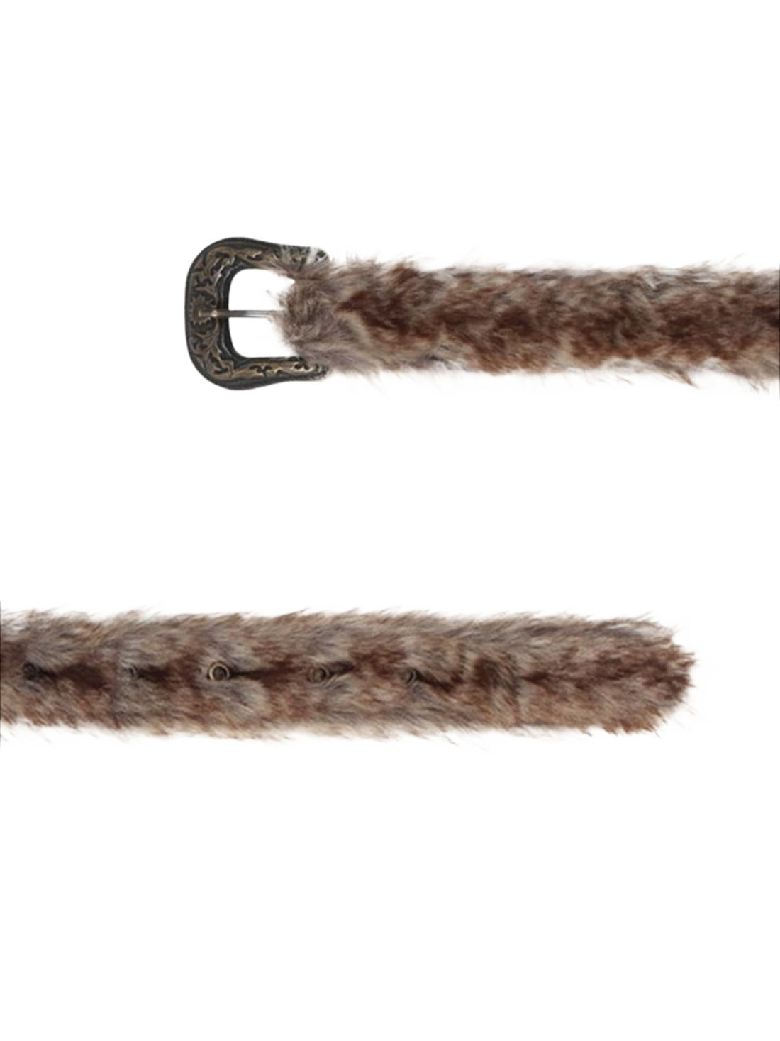 Gradient Faux Fur Belt
