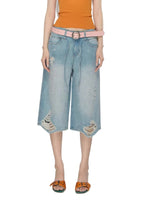 Rhinestone Cropped Jeans