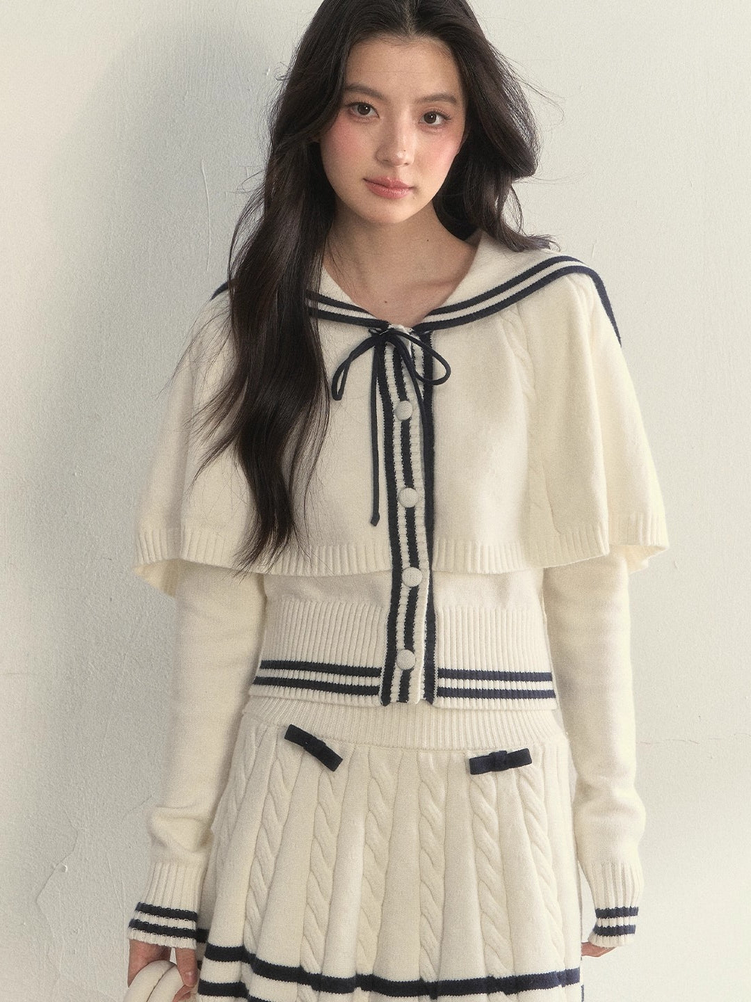 Cable Sailor Cape &amp; Skirt Set