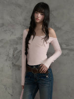 Off Shoulder Long Sleeve Top