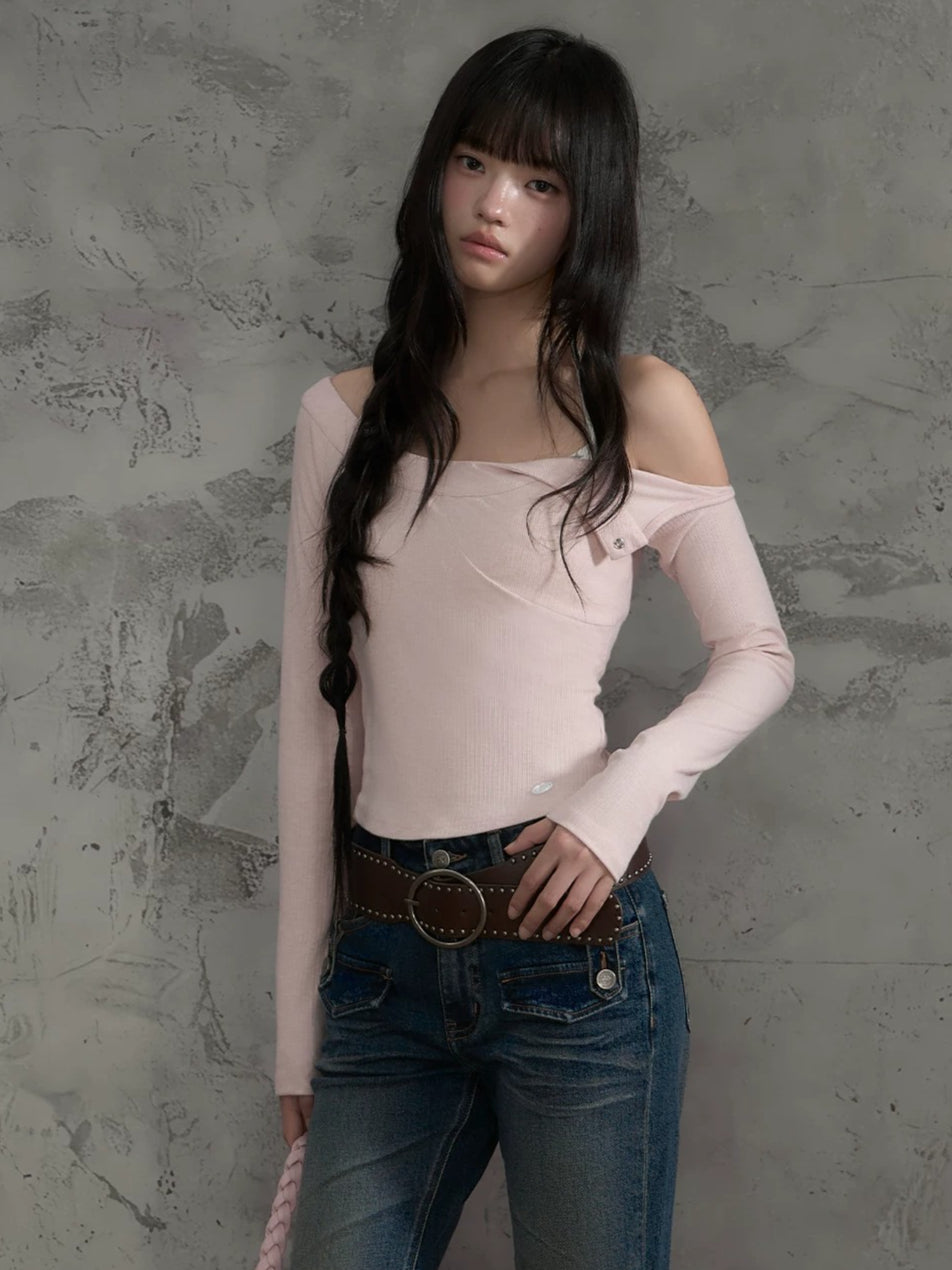 Off Shoulder Long Sleeve Top