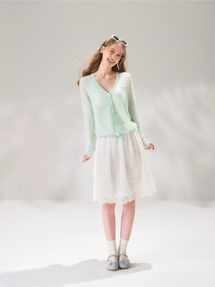 Ice Silk Tie Cardigan