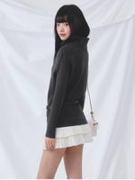 Gray Turtleneck Knit Set