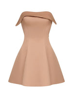 Collar Layered Tulle Mini Dress