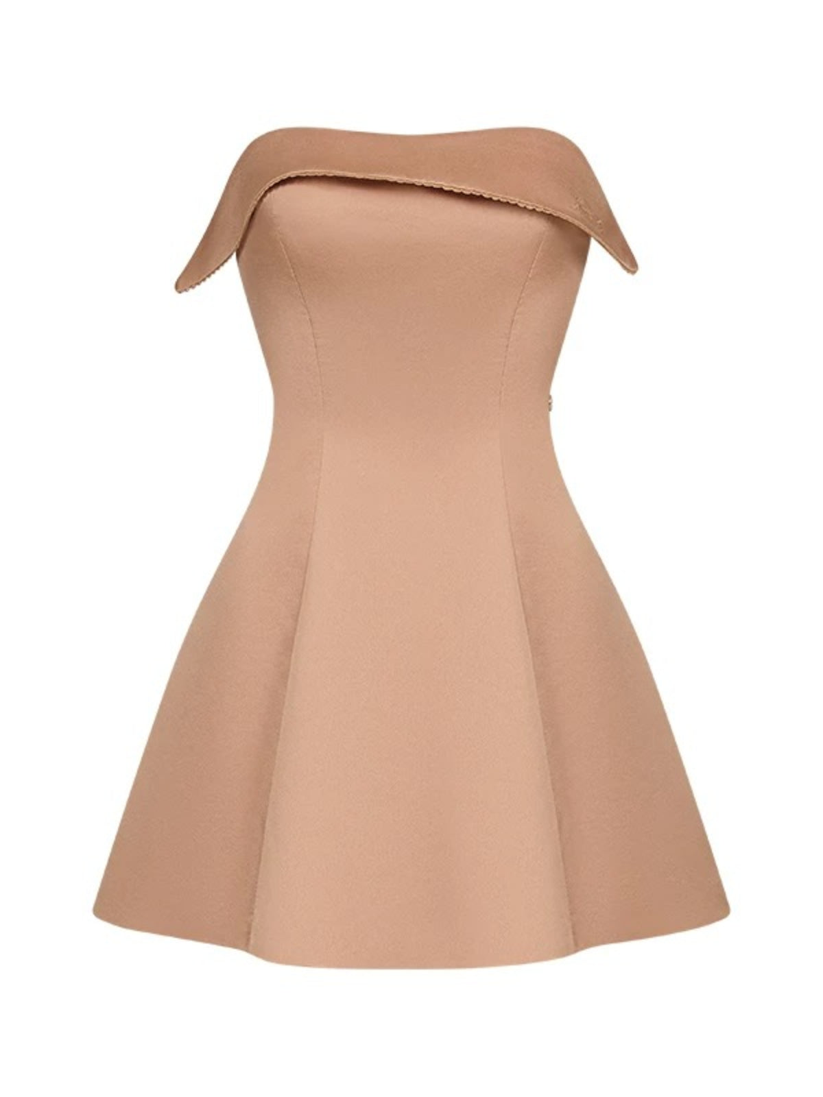 Collar Layered Tulle Mini Dress