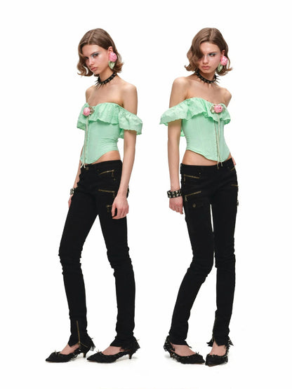 Rose Jacquard Bustier