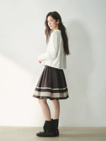 White Bow Lace A-Line Pullover Shirt